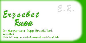 erzsebet rupp business card